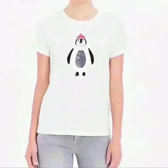 J. Crew Tops - COPY - J. Crew Sequin Penguins T-Shirt